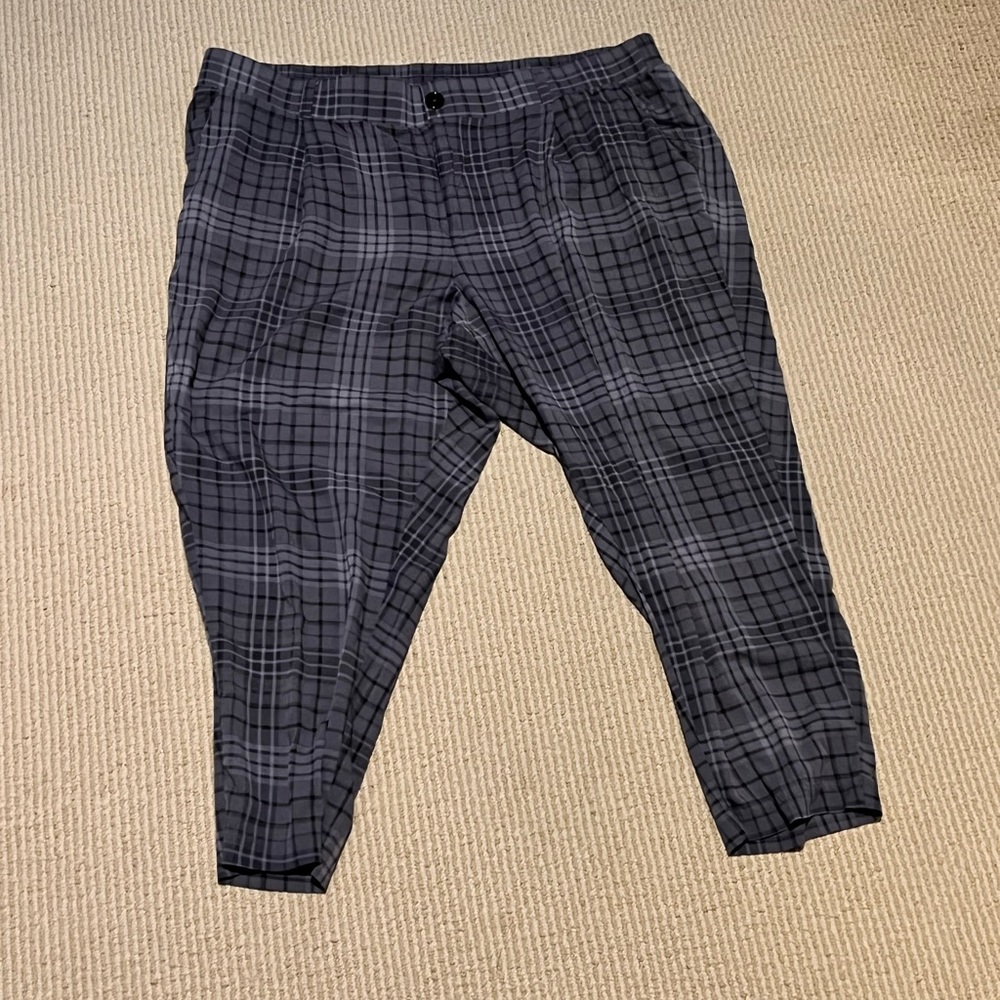 TAPER PANT - CHALLIS PLAID GREY